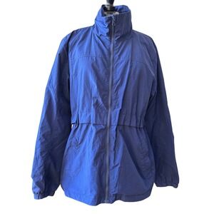 Joe Fresh Active Womens Jacket Large Blue Full Zip Lightweight Coat bike‎ hike